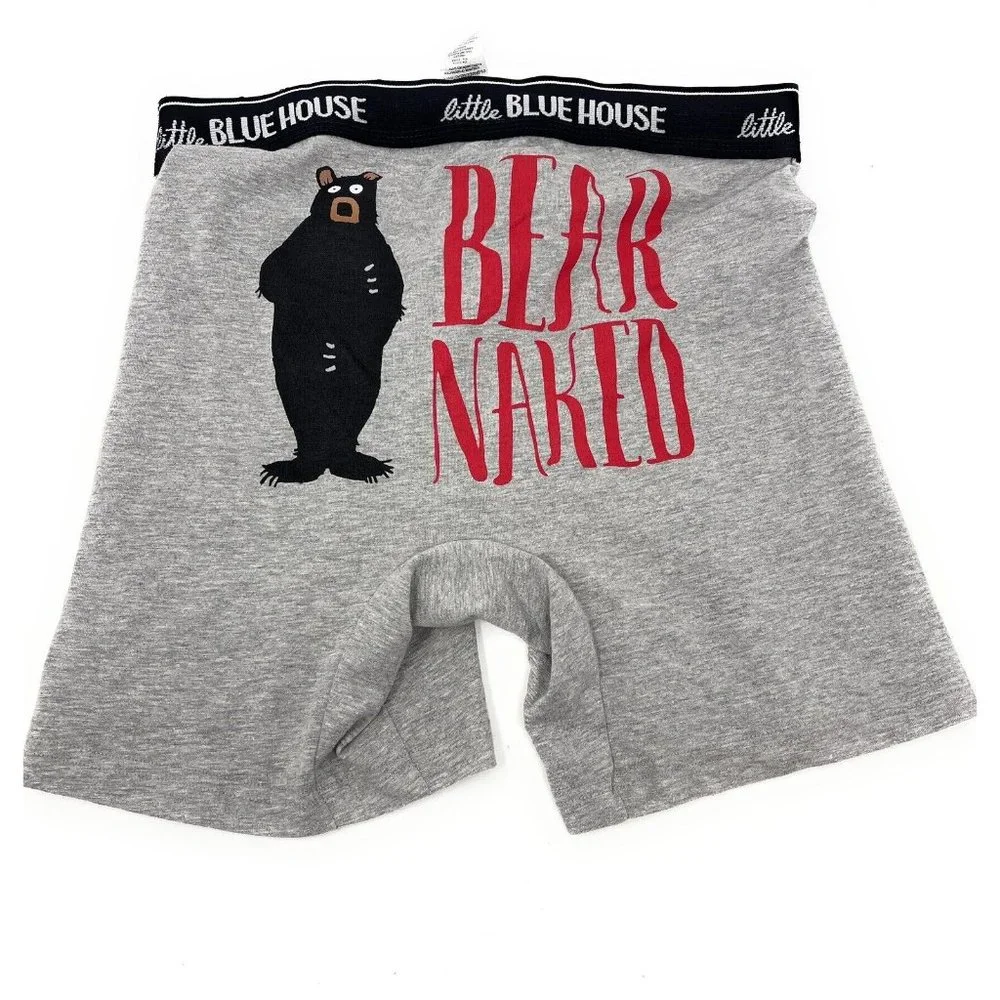 Little Blue House By‎ Hatley Mens Boxer Brief Size S Bear Naked